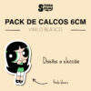 pack stickers a elección (6cm) <p> vinilo blanco