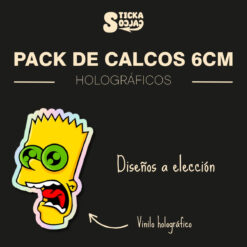 pack stickers a elección (6cm) <p> vinilo holográfico