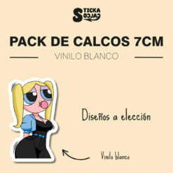 pack stickers a elección (7cm) <p> vinilo blanco