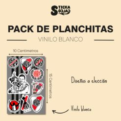 planchita stickers (10x15cm) <p> vinilo blanco