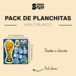 planchita stickers (15x16cm) <p> vinilo blanco